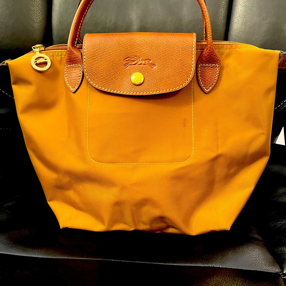 Authentic Longchamp Le Pliage Original Small Top Handle Folding Tote Bag